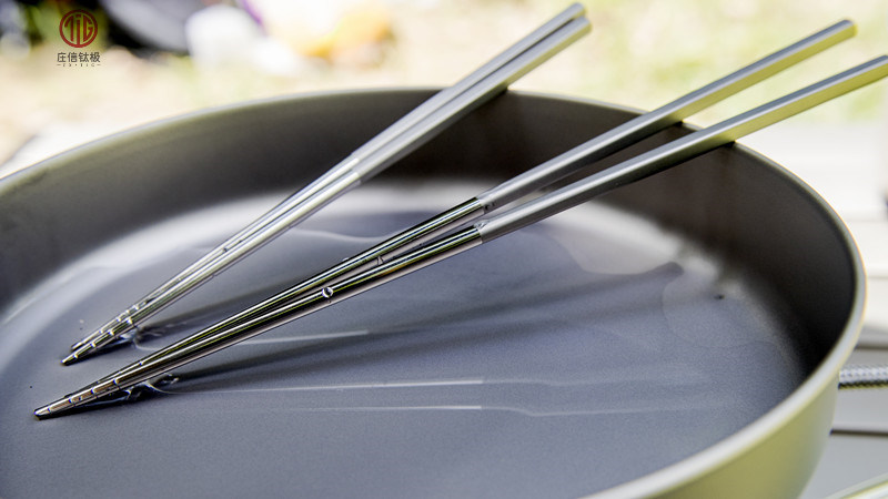 Ultralight Outdoor Flatware Chinese Titanium Chopsticks