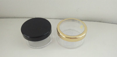 Small Round Plastic Loose Power Jar for Cosmetics (PPC-LPJ-020)