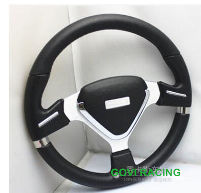 14in Black Leather Car Steering Wheel Universal for Car Brand