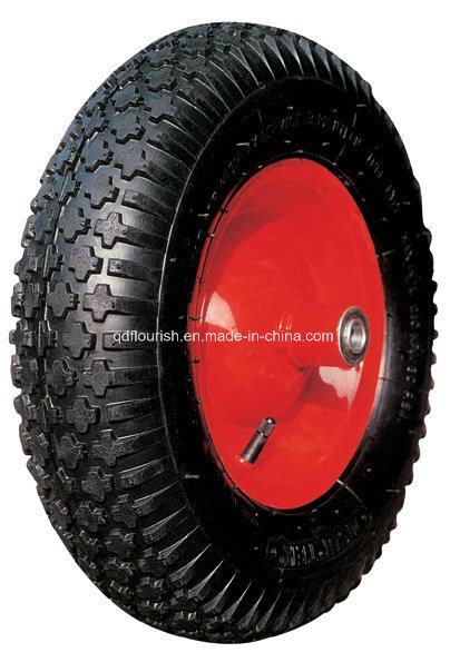 Pr3003 Pneumatic Rubber Wheel Steel Rim Tyre Tire