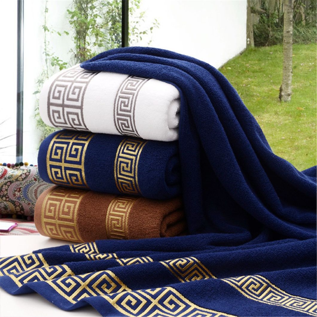 100% Cotton Highly Absorbent Embroidered Towel Set Hotel Bath Towel Extra Think Bath Towels