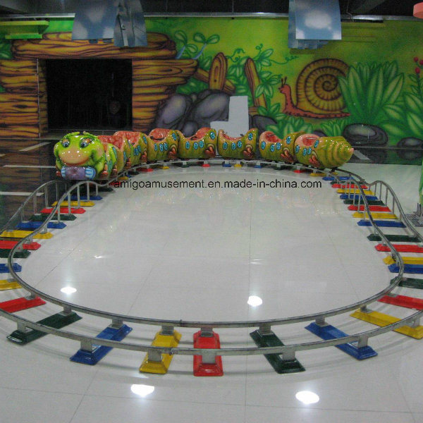 Electric Train Cartoon Worm Model for Indoor Playground