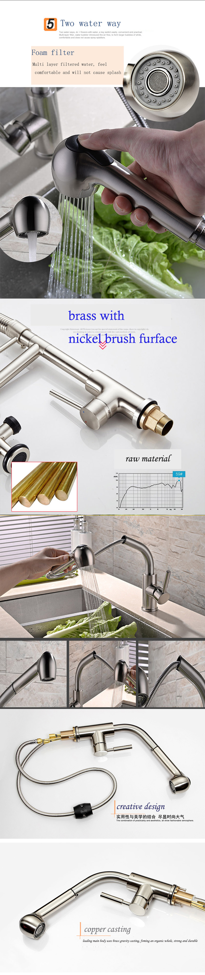 SUS304 Stainless Steel Kitchen Faucet (BMS-20005)