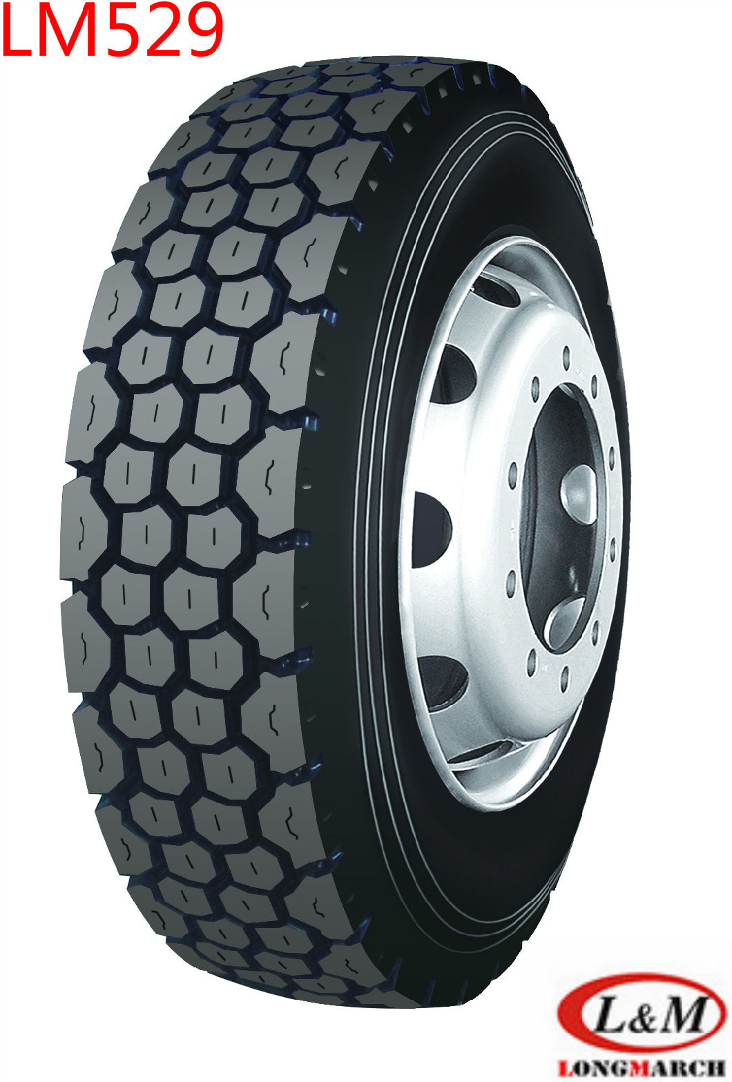 Roadlux Longmarch Drive/Trailer Position Radial Truck Tire with Tube (LM529)