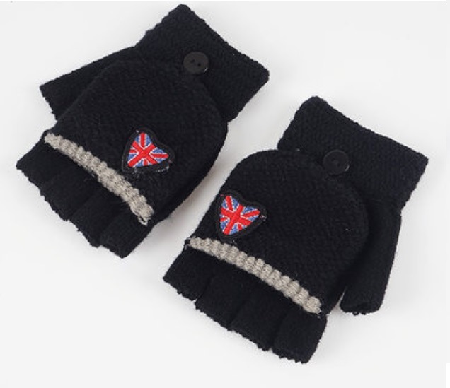 Knitted Gloves with Half Fingures