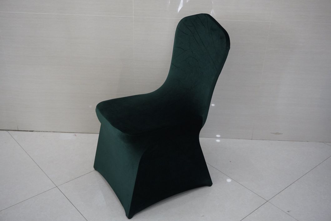 Low Price Artistic Green Fabric Lint Cover for Dining Banquet Chair for Living Room/Restaurant/Hotel Banquet Hall