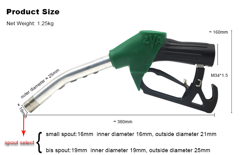 Zva Automatic Gas Fuel Nozzle (ZVA DN 19)