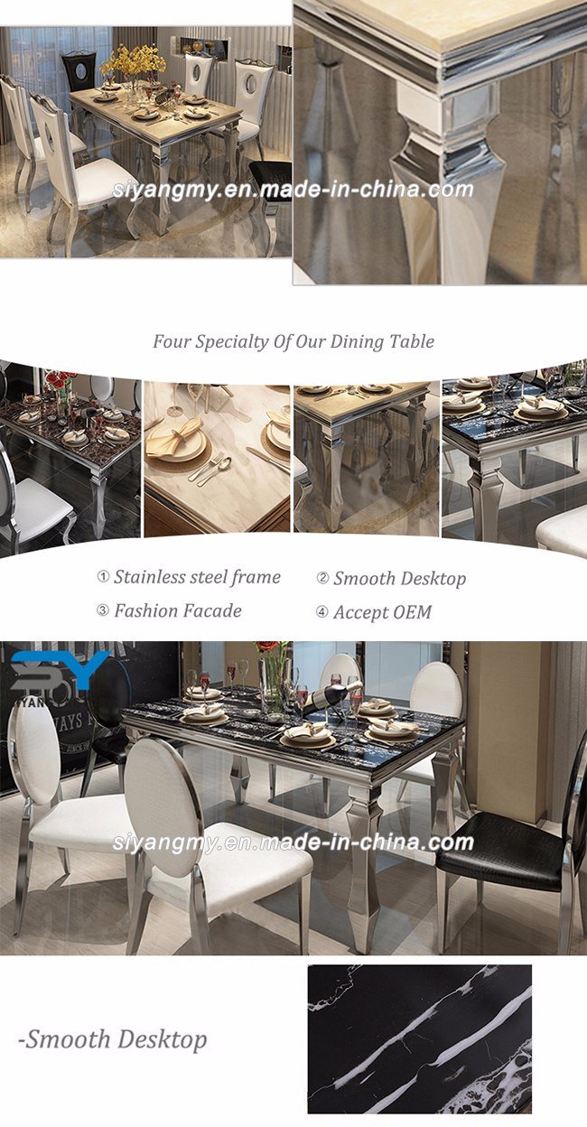 Best Selling Stainless Steel Dining Table for Hotel Furniture