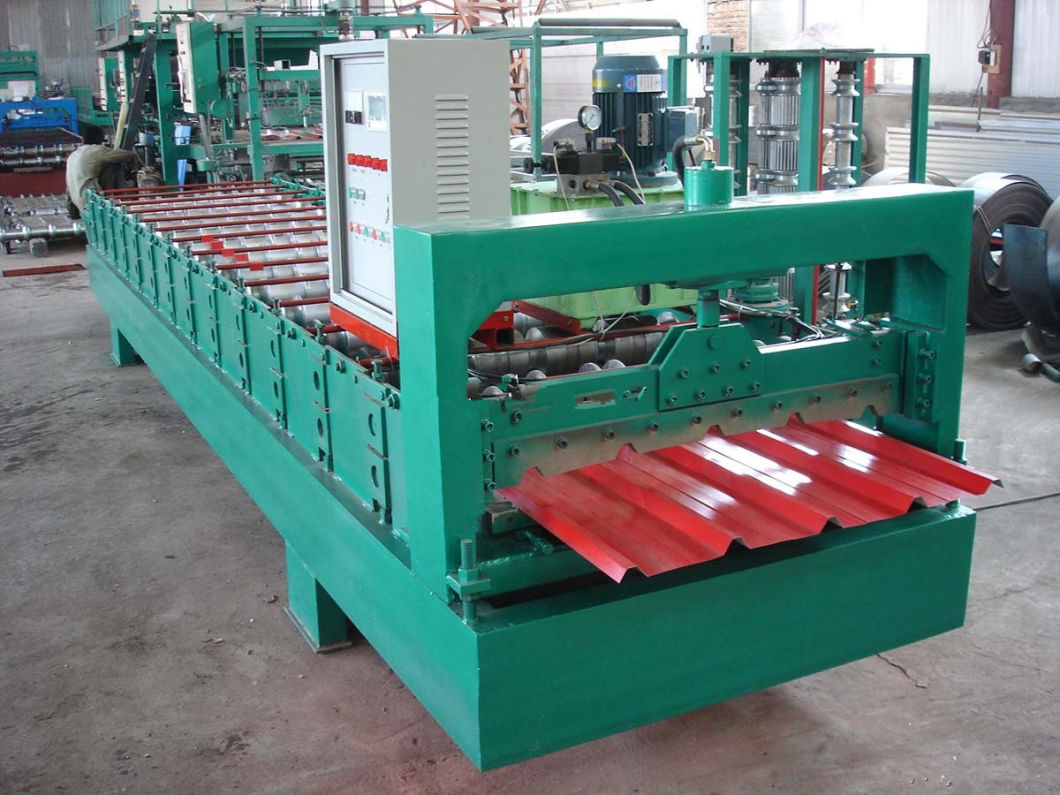 Automatic Double-Deck Roof Tile Roll Forming Machine 840mm Roof Tile