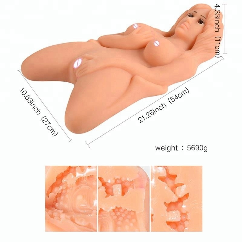 Real Lifesize Silicone Solid Big Breast Sexy Pussy Sex Product Love Doll for Man