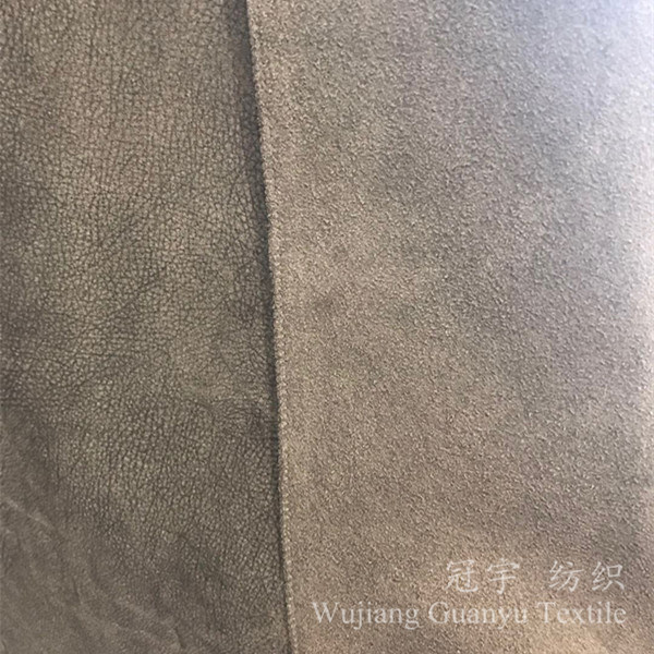 Bronzed Suede Leather Polyester Compound Microfiber Fabric