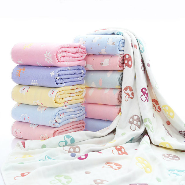 100% Cotton Gauze Jacquard Skin-Friendly Baby Towels