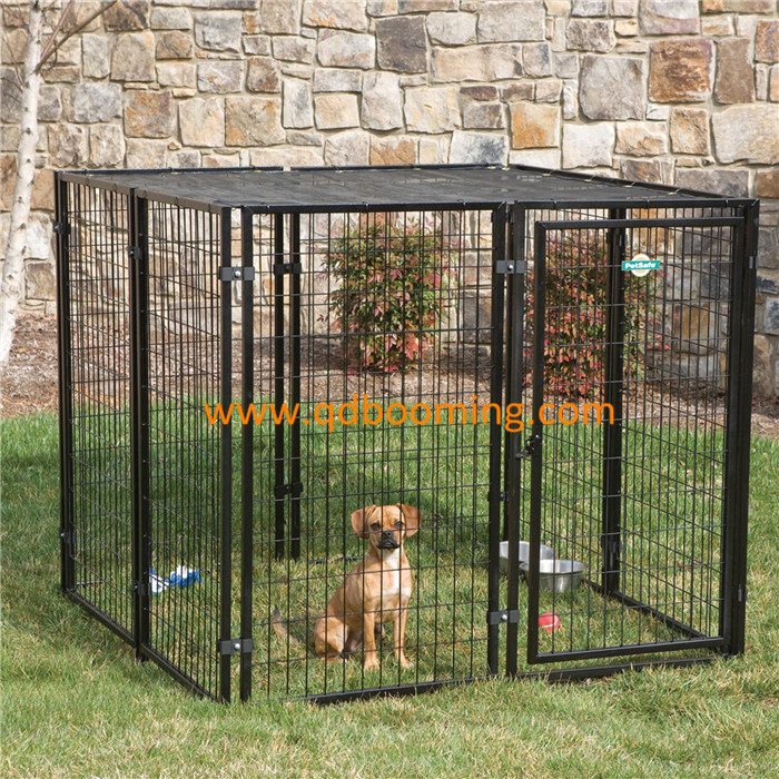 Outdoor Lucky Dog Folding Black Wire Crate
