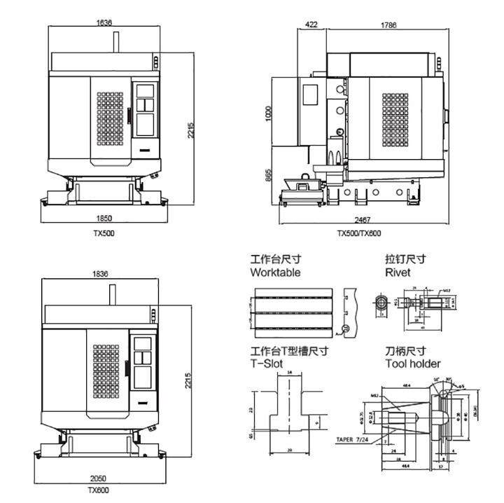 Th62-300 CNC High Precision and Small Turret Machine Tool Lathe