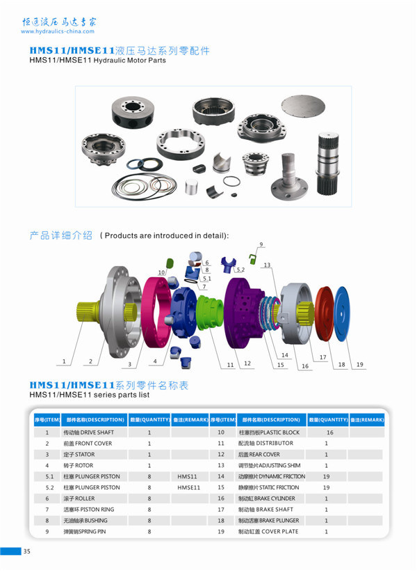 Poclain Ms11 Mse11 Hydraulic Motor Spare Parts Repair Kit