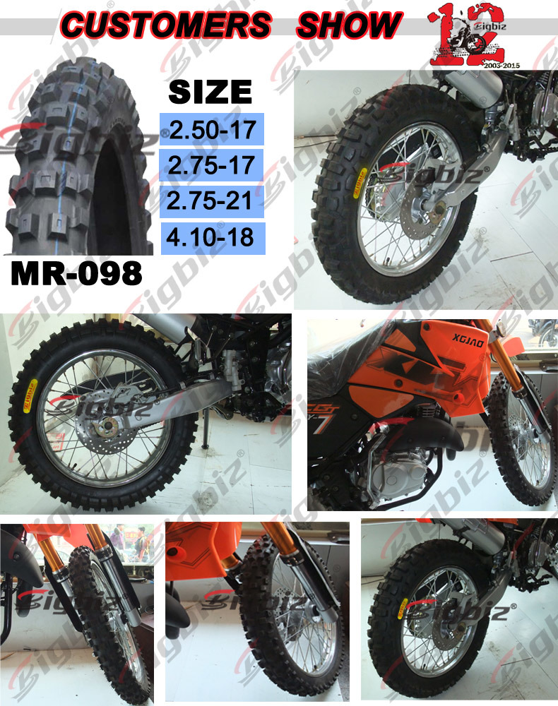 Qingdao Top Brand Classic Tubeless Motorcycle Tire.