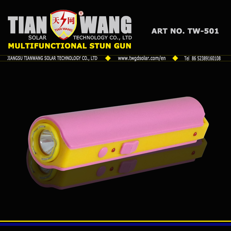 Police Flashlight Electric Shock with LED Light Stun Guns