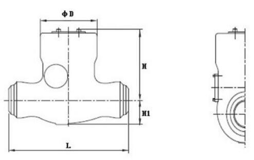 900lb-2500lb Butt Weld Cast Steel Pressure Seal Swing Check Valve (GAH64H)