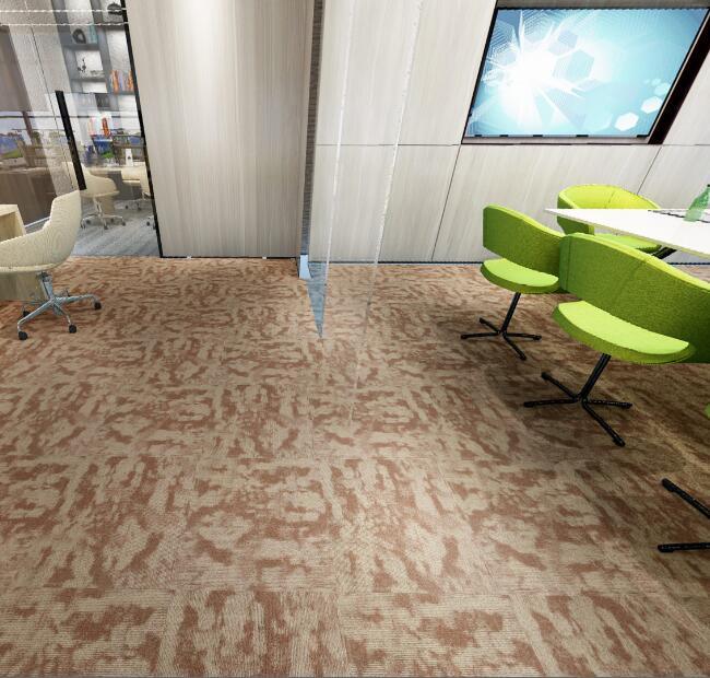 Decorative Materials 100X25cm Fireproof Commercial Nylon Carpet Tile for Office