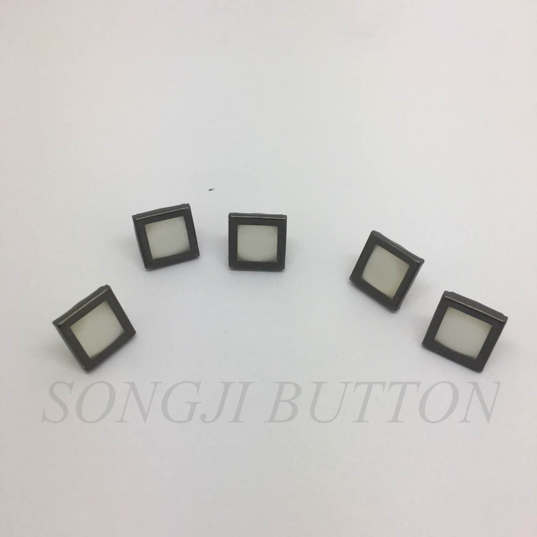 New Design Fashion Square Pearl Prong Snap Button