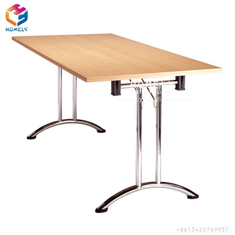 White HDPE Outdoor Rectanglar Plastic Folding Table Conference Table