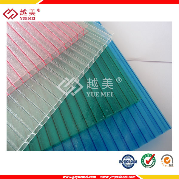 Polycarbonate Plastic Roof Panels Twin-Wall Hollow Sheet