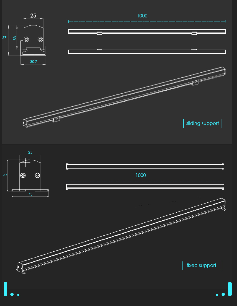 Aluminum SMD 5050 Waterproof 12W LED Rigid Bar