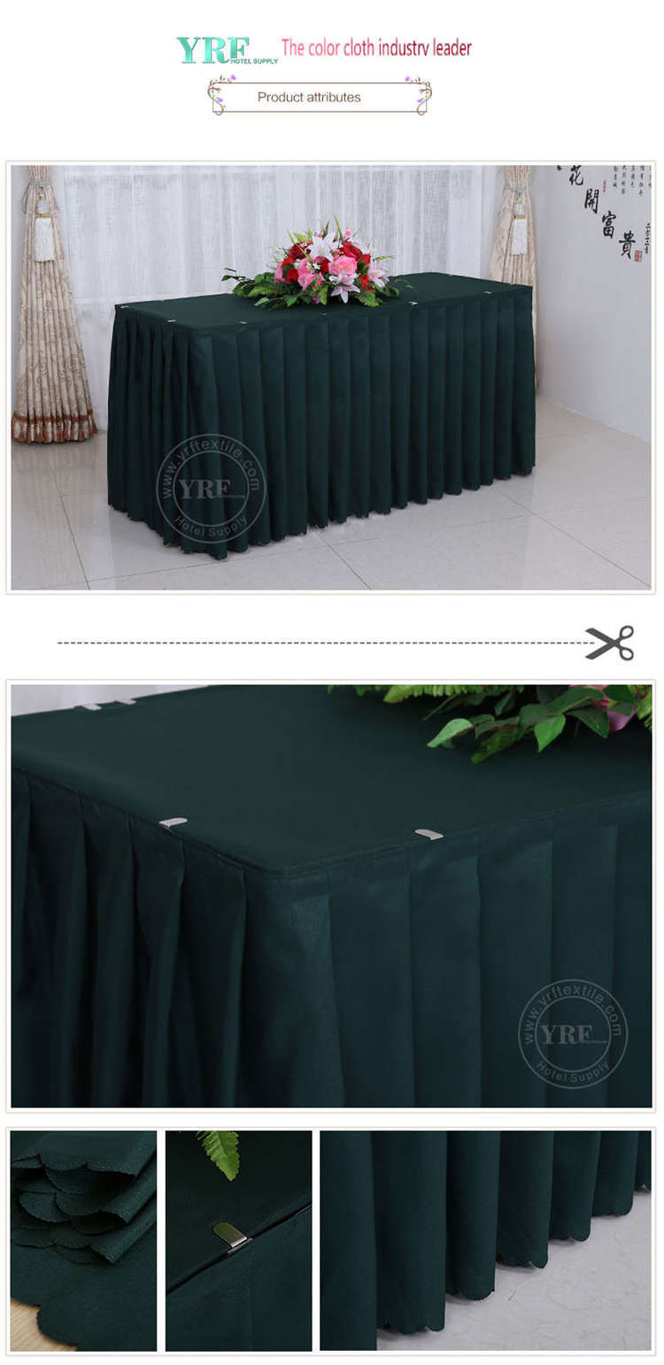 Solid Colour Plastic Table Skirt 14FT Birthday Party Decoration Tableware