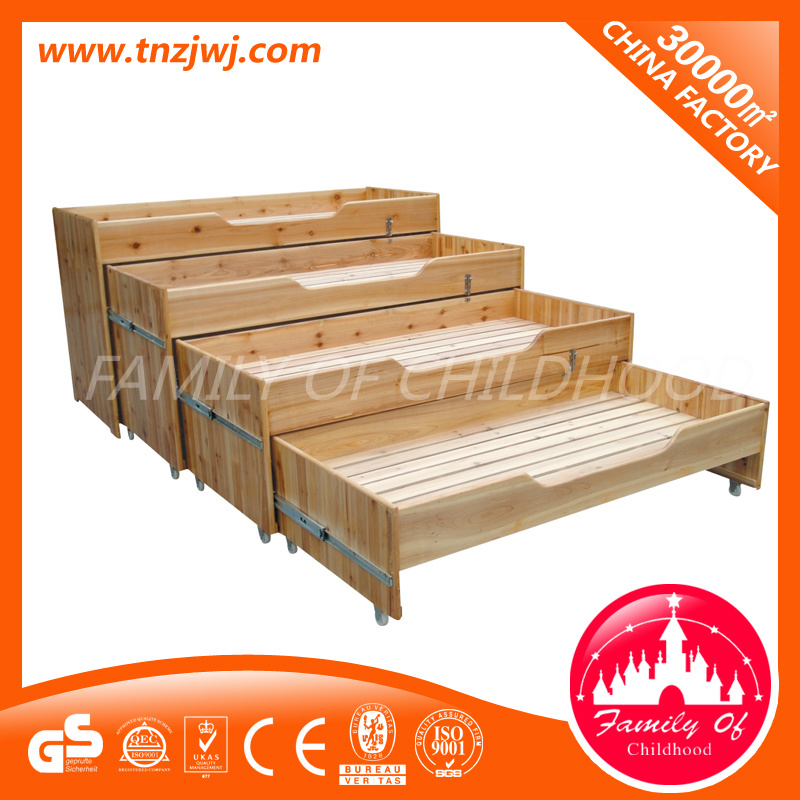 Kindergarten Four Layers Sliding Bed Wooden Classroom Furniture