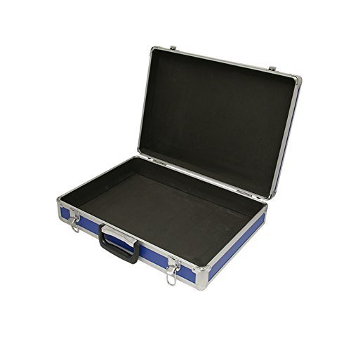 Blue-Silver Aluminium Laptop Hard Attache Briefcase for Business Travel (HL-8001)