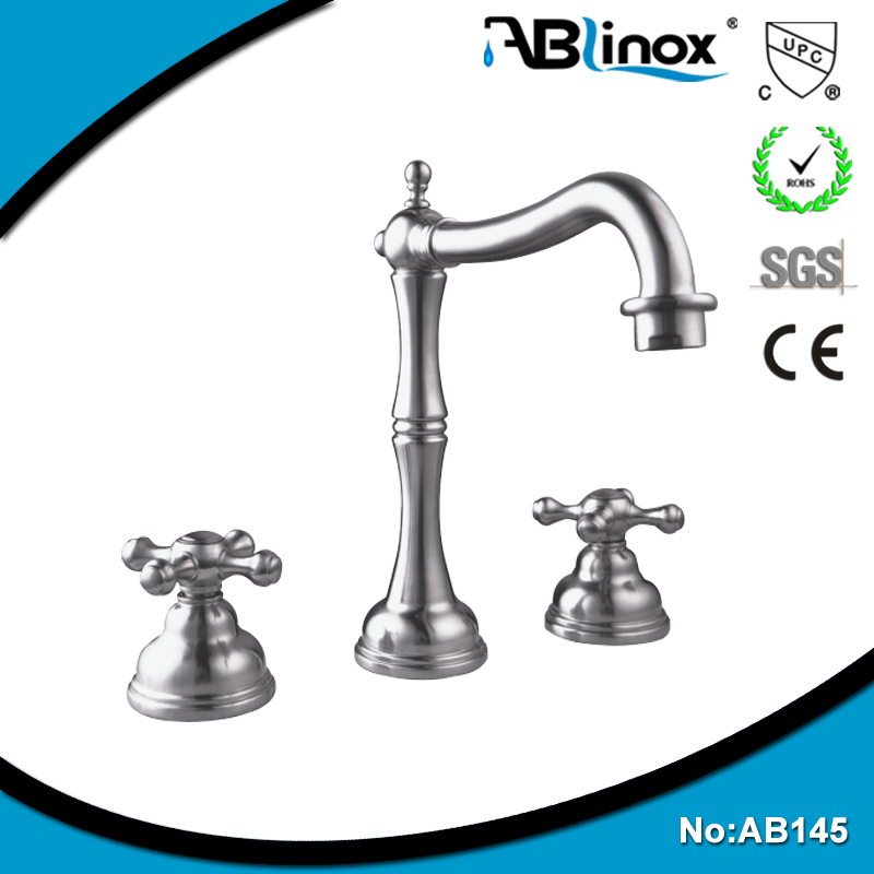 Stainless Steel Two Handle Bathroom Bathtub Faucet