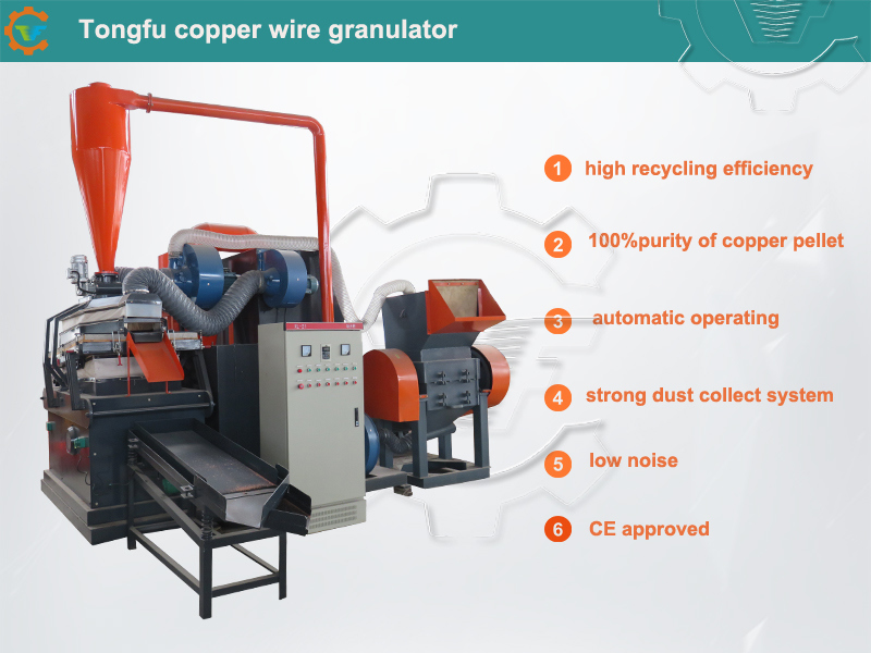 Ce Approved Scrap Copper Wire Granulator Machine Price