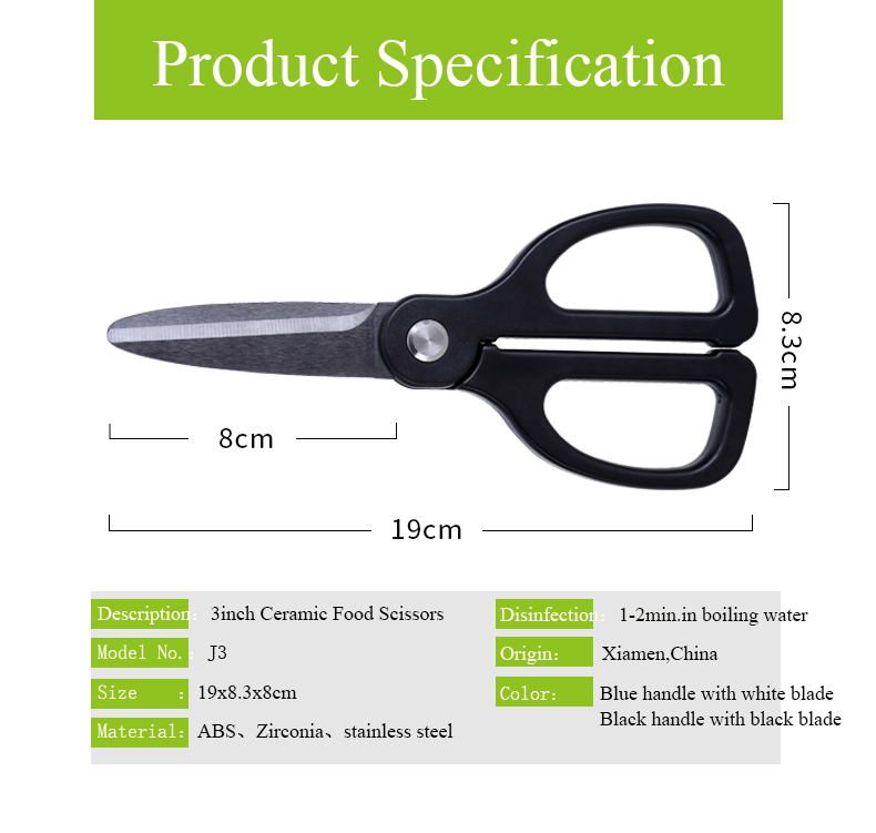 Middia Kitchen Tool Premium Heavy Duty Kitchen Shears Multi Purpose Ceramic Scissors