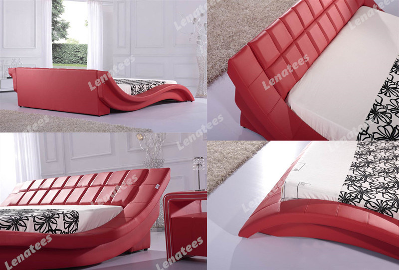 A044 Contemporary Designs Newest Leather Bed