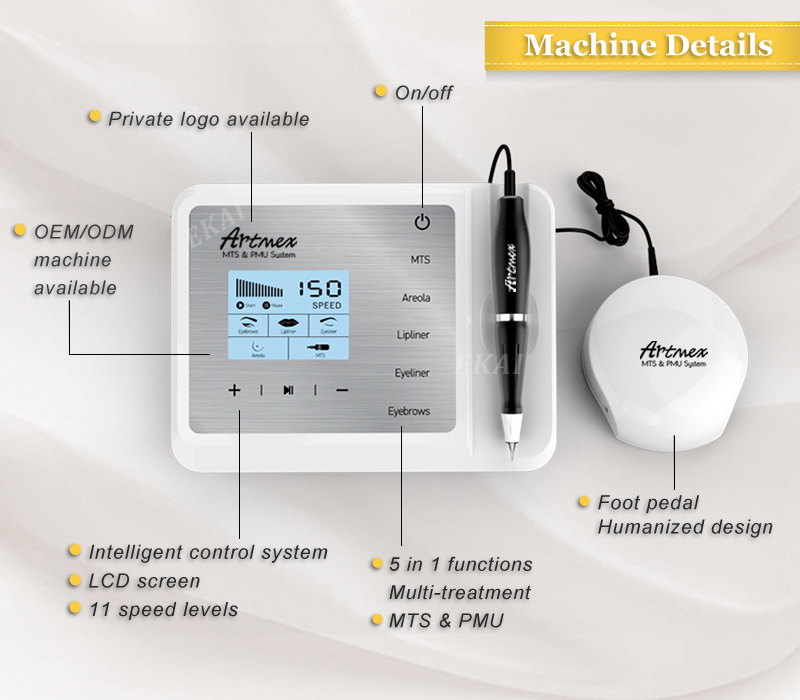 Multifunctional Digital Semi Permanent Makeup Tattoo Machine Artmex V9