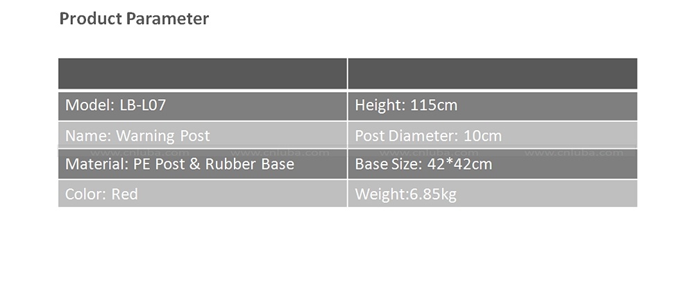 1150mm T-Top PVC Safety Reflecting Warning Post