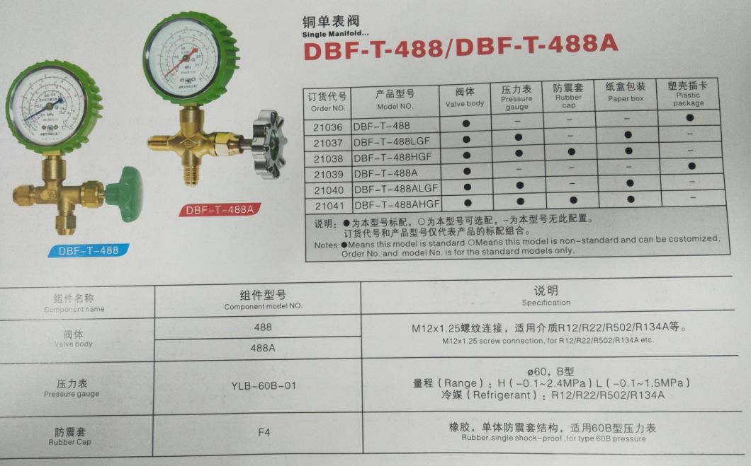 Brass Manifold Gauge Set