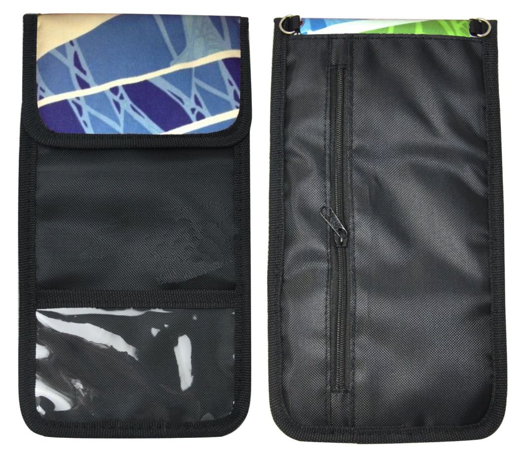 Polyester Adjustable Neck Strap Wallet Bag for Travelling