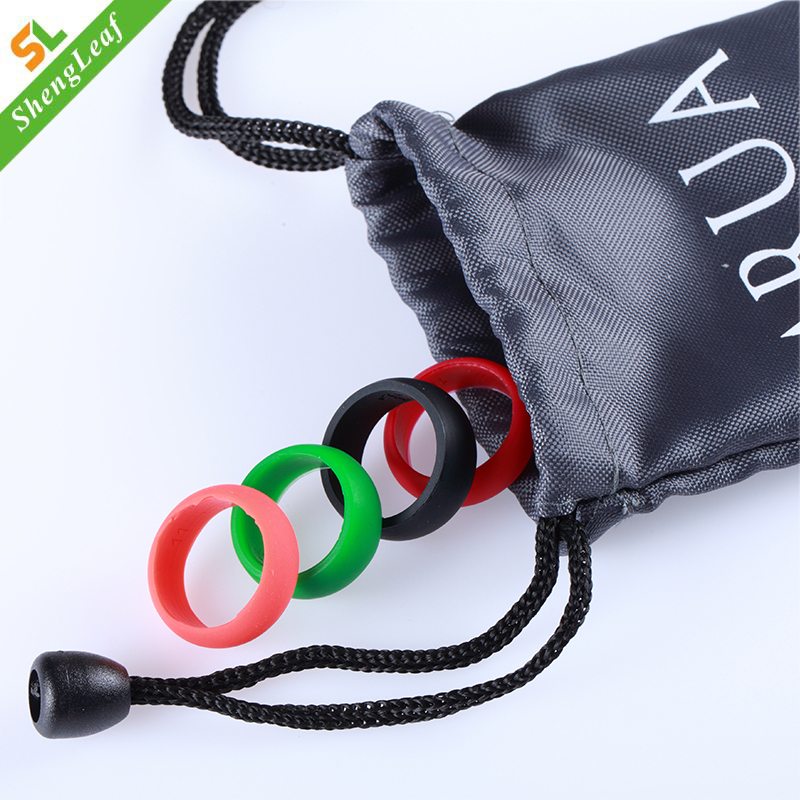 Colorfull Silicone Finger Rings with Drawstring Bag Packing