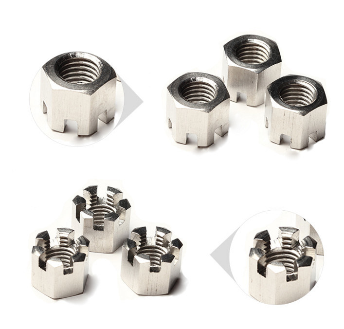 High Quality Stainless Steel Metric Coarse Castle Nuts with DIN935