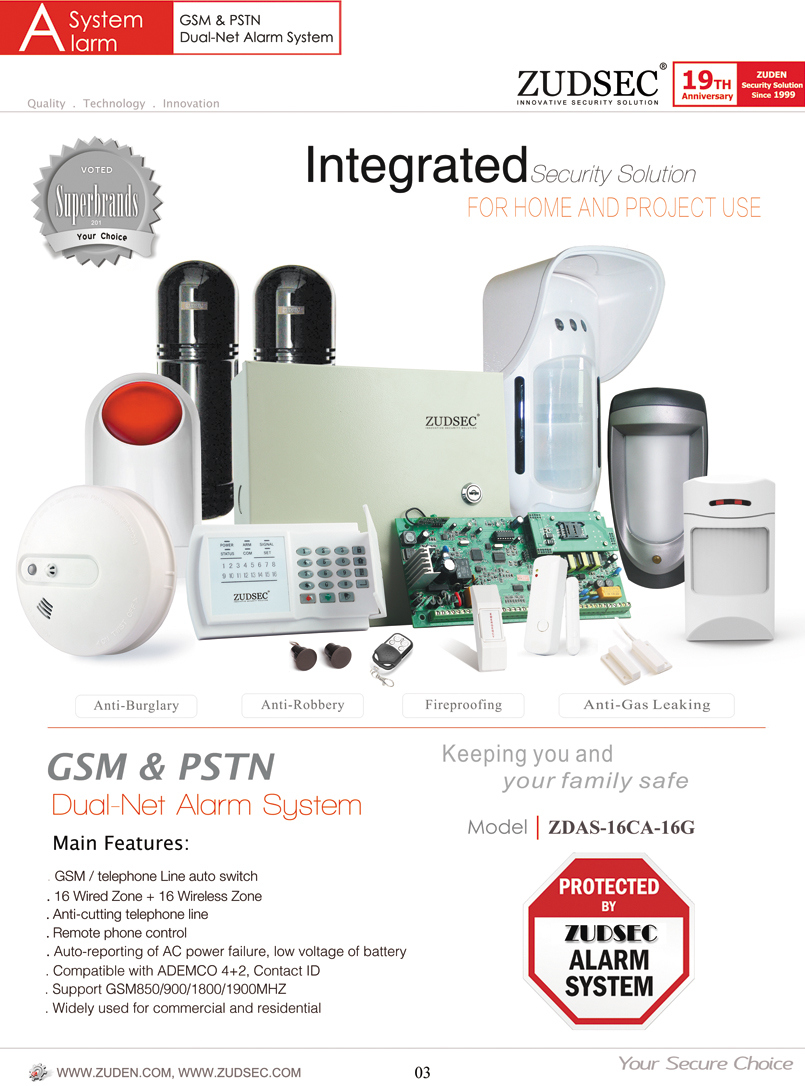 Anti-Theft PSTN / GSM Burglar Intruder Alarm for Home Security