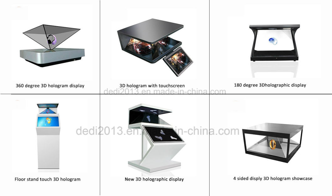 Dedi 32 Inch 180 Degree Holographic Showcase, Hologram Showcase for Advertising Display