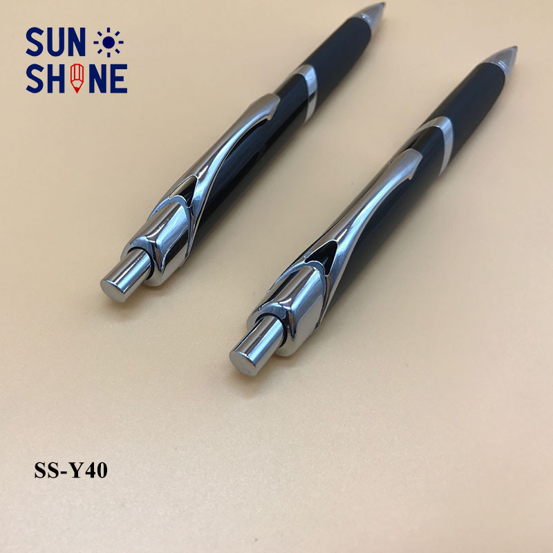 Office Supplies Pens Triangle Metal Click Ball Pen