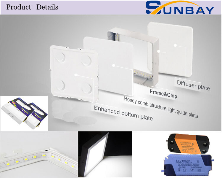 18W Square LED Ceiling Light 3000K 4000K 6000K