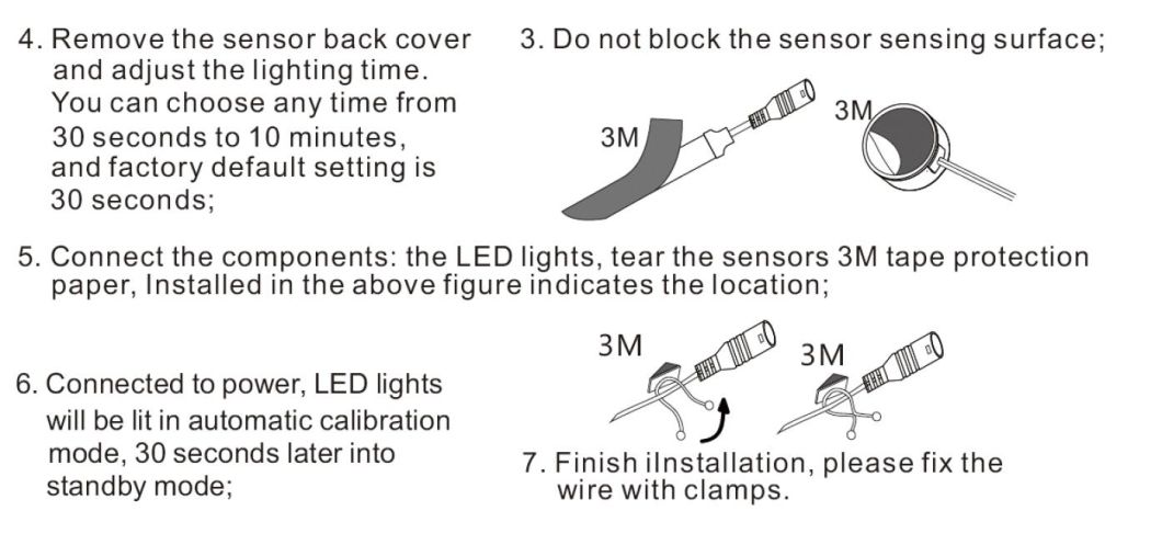 LED Strip Bedroom Light with Sensor Function for Night Light