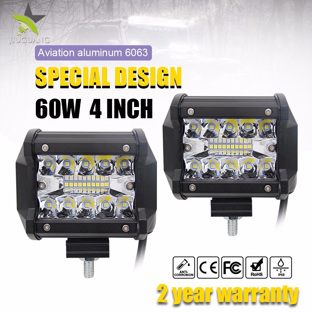 Free Sample IP68 9d Reflector Dual Rows 4inch 30W 4X4 Mini LED Light Bar