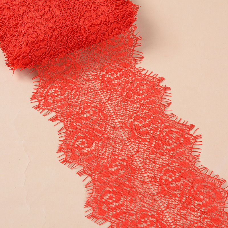 Wholesale High Quality Nylon Eyelash Fabric Knitting Lace for Garment Accessories