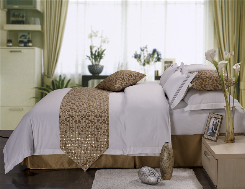 100 Cotton Jacquard Luxury Bedding Set Hotel Bed Linen