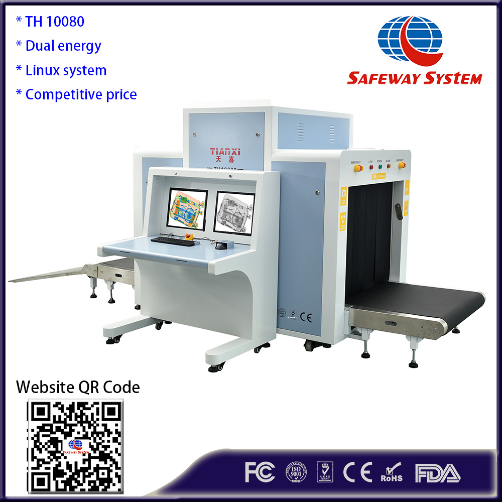 Th10080 Dual Energy X-ray Baggage and Luggage Airport Security Inspection Scanner for Explosives Screening and Scanning