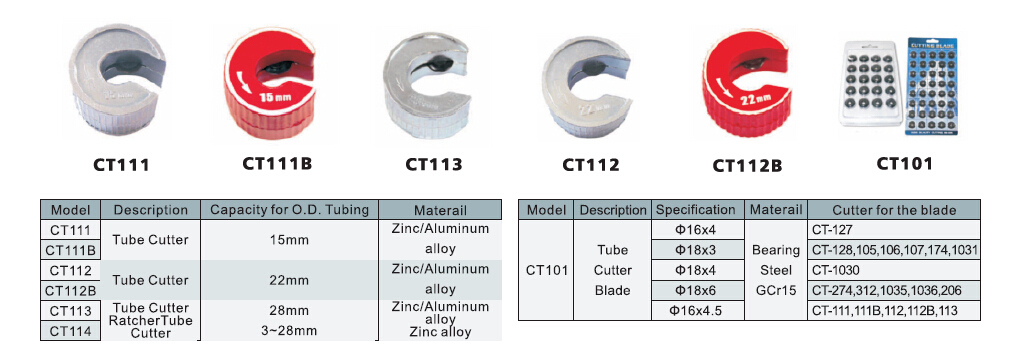 Tube Cutter CT-274, for 1/8